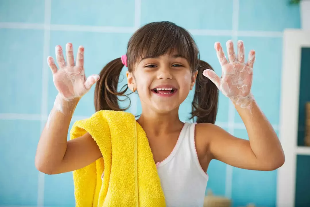 Waschen Sie Ihre Hände, um eine Wurminfektion zu verhindern