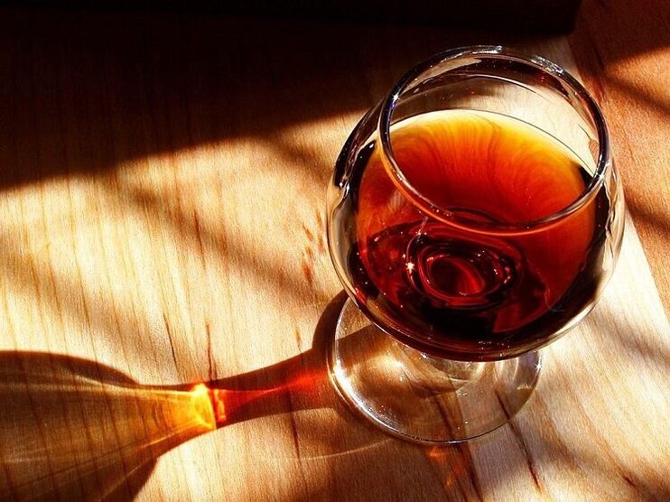 Cognac zur Beseitigung von Würmern